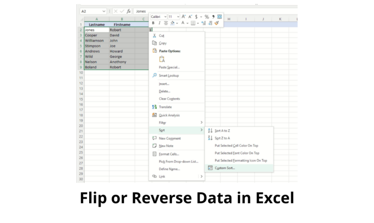 Flip or Reverse Data in Excel - A Quick HowTo Guide!
